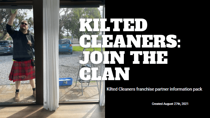 Kilted Cleaners franchise info pack preview image