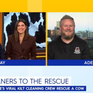 Today Show Interview: Kilted Cleaners Rescue Stuck Baby Cow